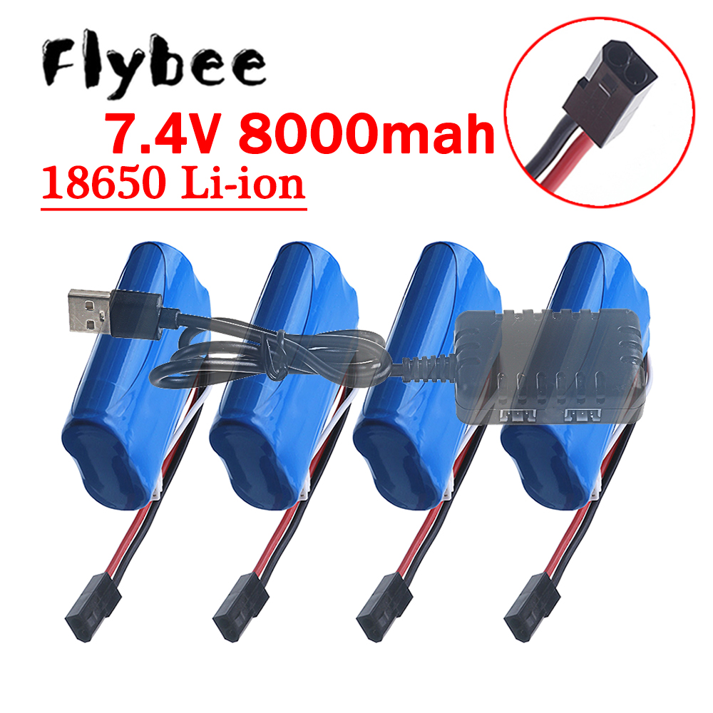 Rc Hobby Vehicles - (5500 Plug) Batería 18650 7.4V 8000Mah,