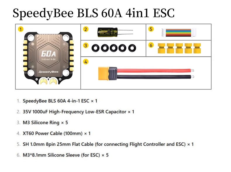 SpeedyBee F4 F405 V4 55A BLS 3 - Betaflight Fc F4 reseña y precio